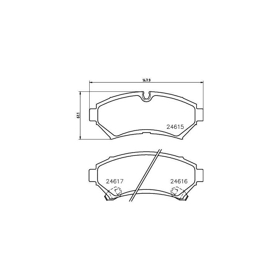 Hella 8DB 355 013 501 Brake Pad Set With Acoustic Wear Warning