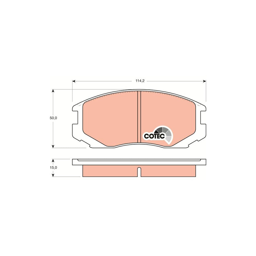 TRW Cotec Gdb3046 Brake Pad Set Not Prepared For Wear Indicator