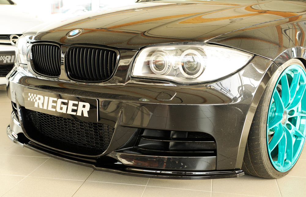 Rieger 00088124 BMW 1 Series E82 E88 Front Splitter - Glossy Black