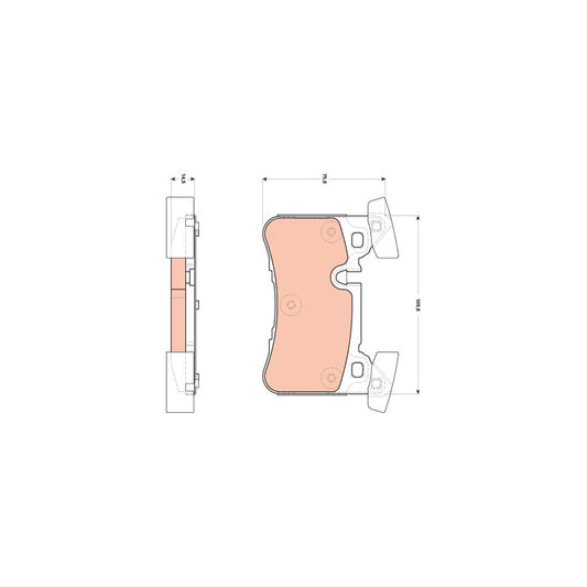 TRW Gdb1856 Brake Pad Set Prepared For Wear Indicator