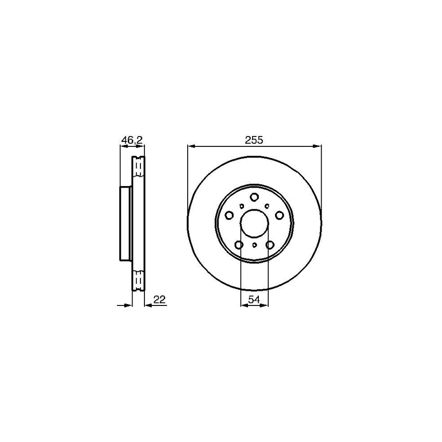BOSCH 0 986 478 725 Brake Disc for TOYOTA CELICA Internally Vented Vented Oiled