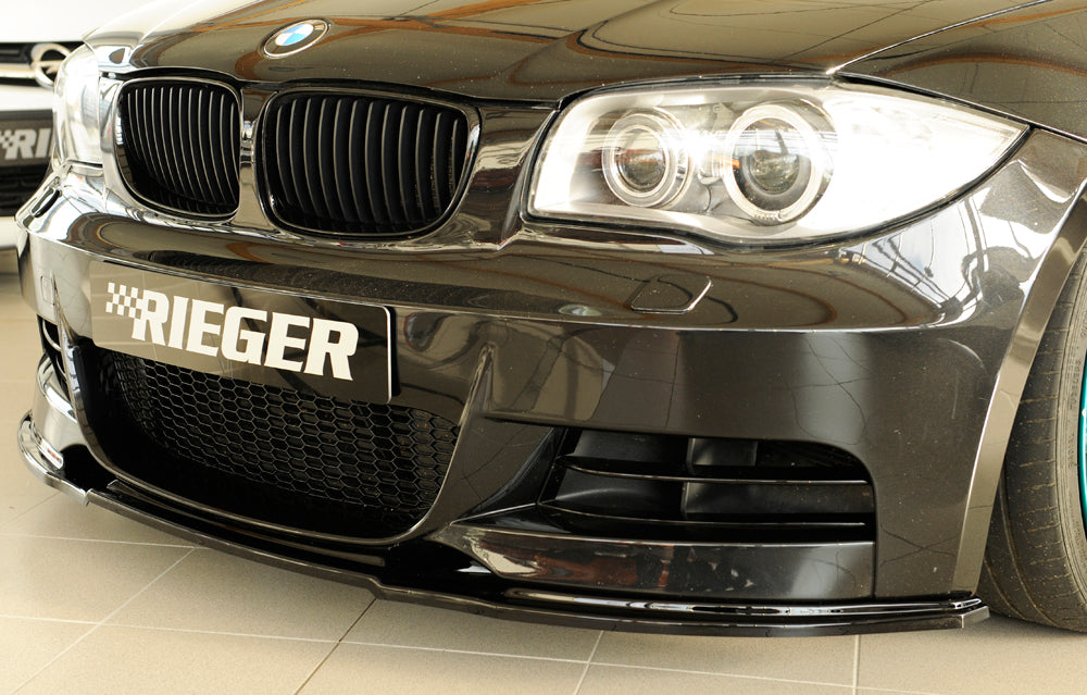Rieger 00088124 BMW 1 Series E82 E88 Front Splitter - Glossy Black