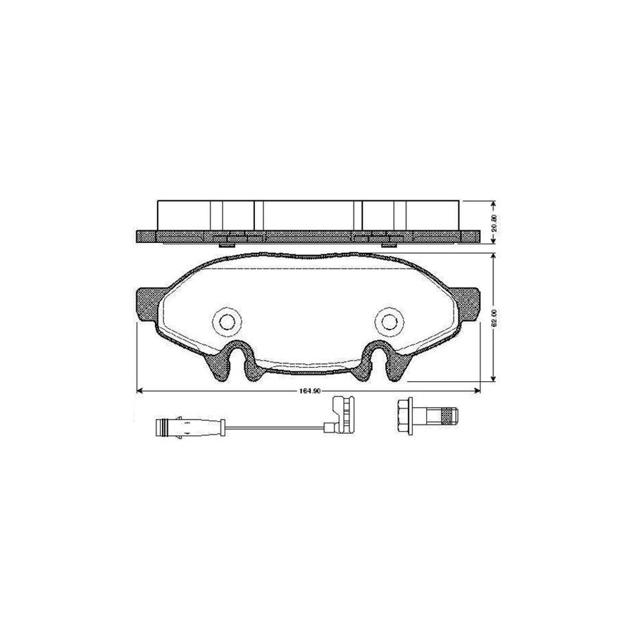 Bosch 0986Tb2882 Brake Pad Set Incl Wear Warning Contact With Bolts With Accessories