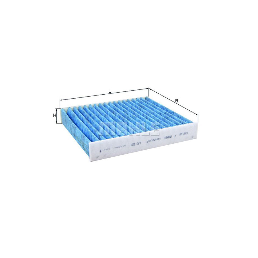 MAHLE ORIGINAL LAO 923 Pollen filter Activated Carbon Filter, with anti-allergic effect, with antibacterial action, CareMetix?