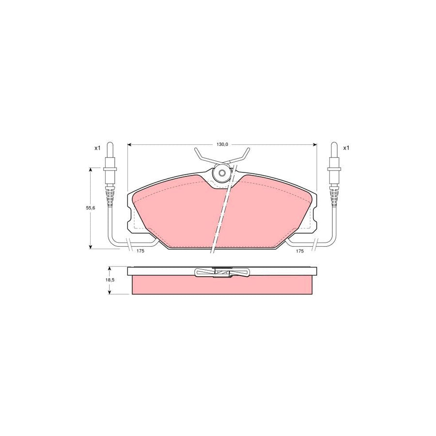 TRW Gdb425 Brake Pad Set Incl Wear Warning Contact