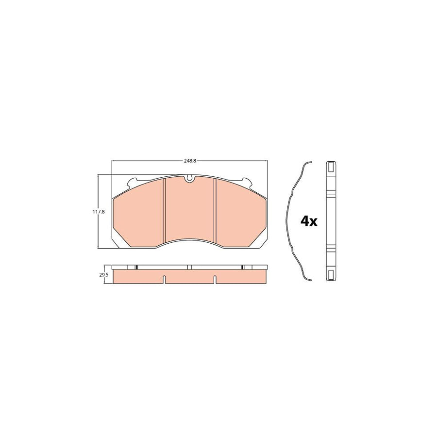 TRW Gdb5099 Brake Pad Set Prepared For Wear Indicator