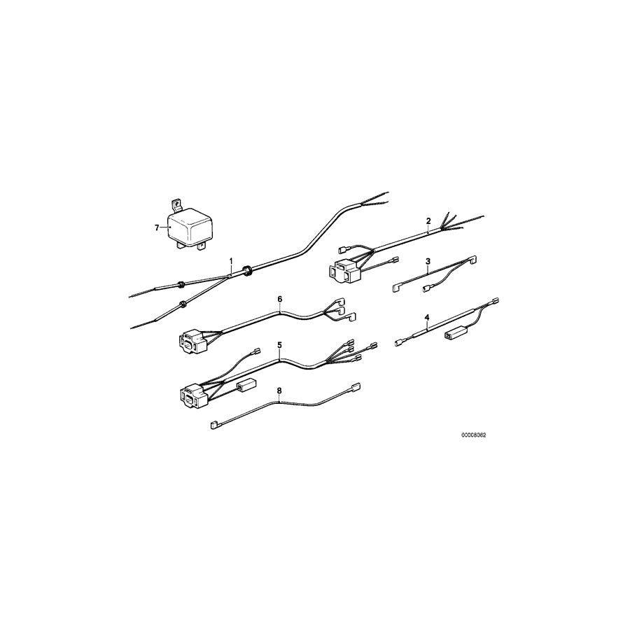 Genuine BMW 61121243308 Wiring Continuous Light (Inc. R 75) | Duco Car Parts UK Car Parts