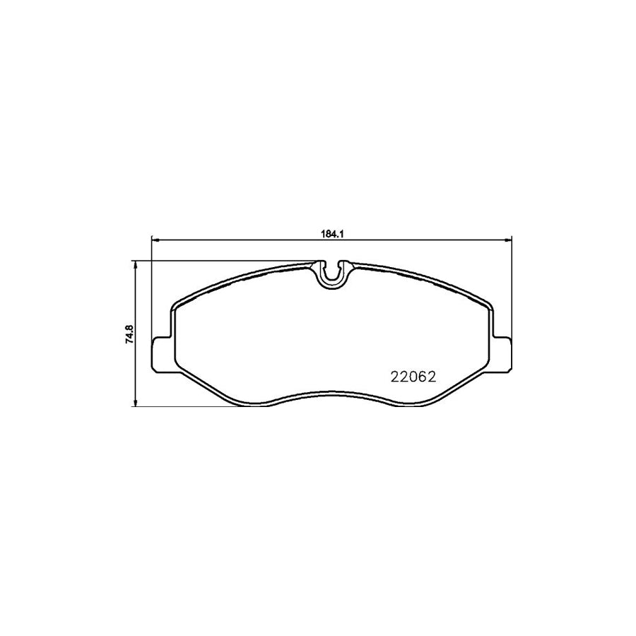 Hella 8DB 355 021 961 Brake Pad Set Prepared For Wear Indicator