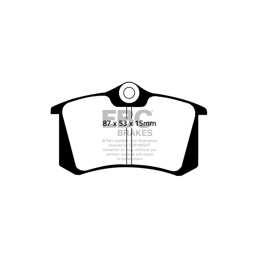EBC Audi B7 A4 Yellowstuff 4000 Series Rear Sport Brake Pads & USR Slotted Discs Kit - Girling/TRW Caliper