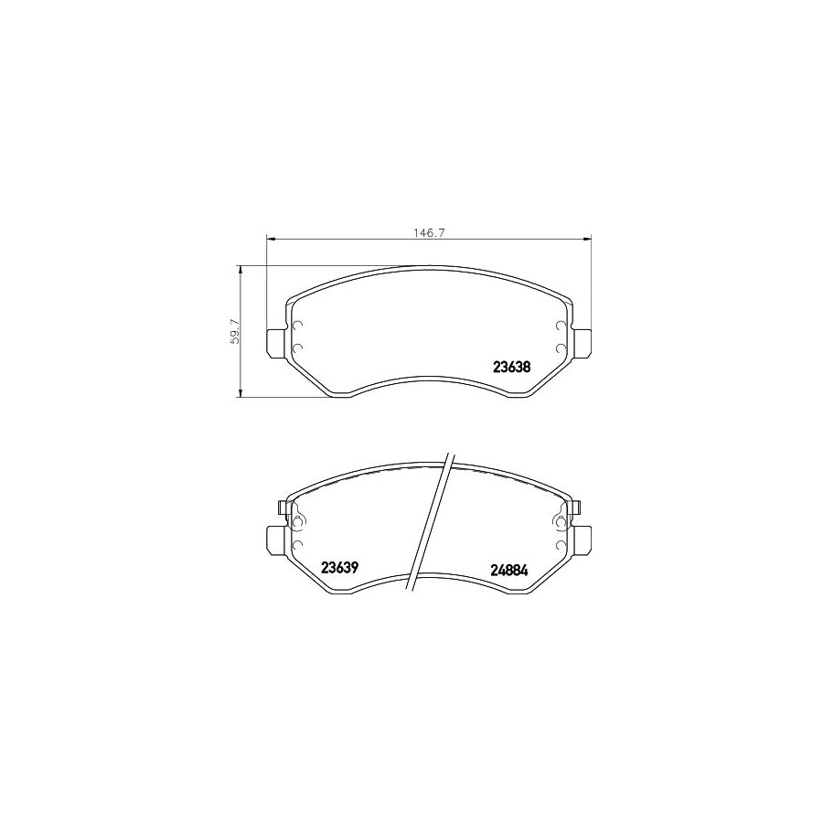 Hella 8DB 355 010 051 Brake Pad Set With Acoustic Wear Warning