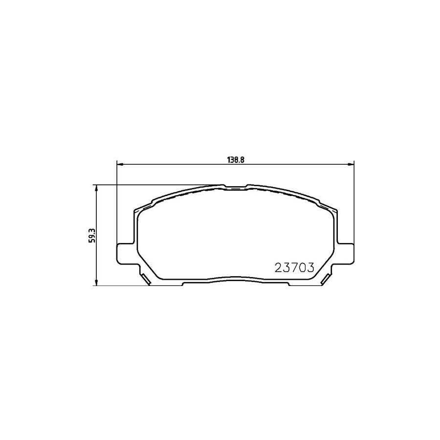 Hella 8DB 355 011 161 Brake Pad Set Incl Wear Warning Contact