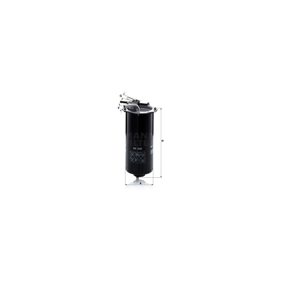 MANN-FILTER WK 8059 Fuel filter In-Line Filter