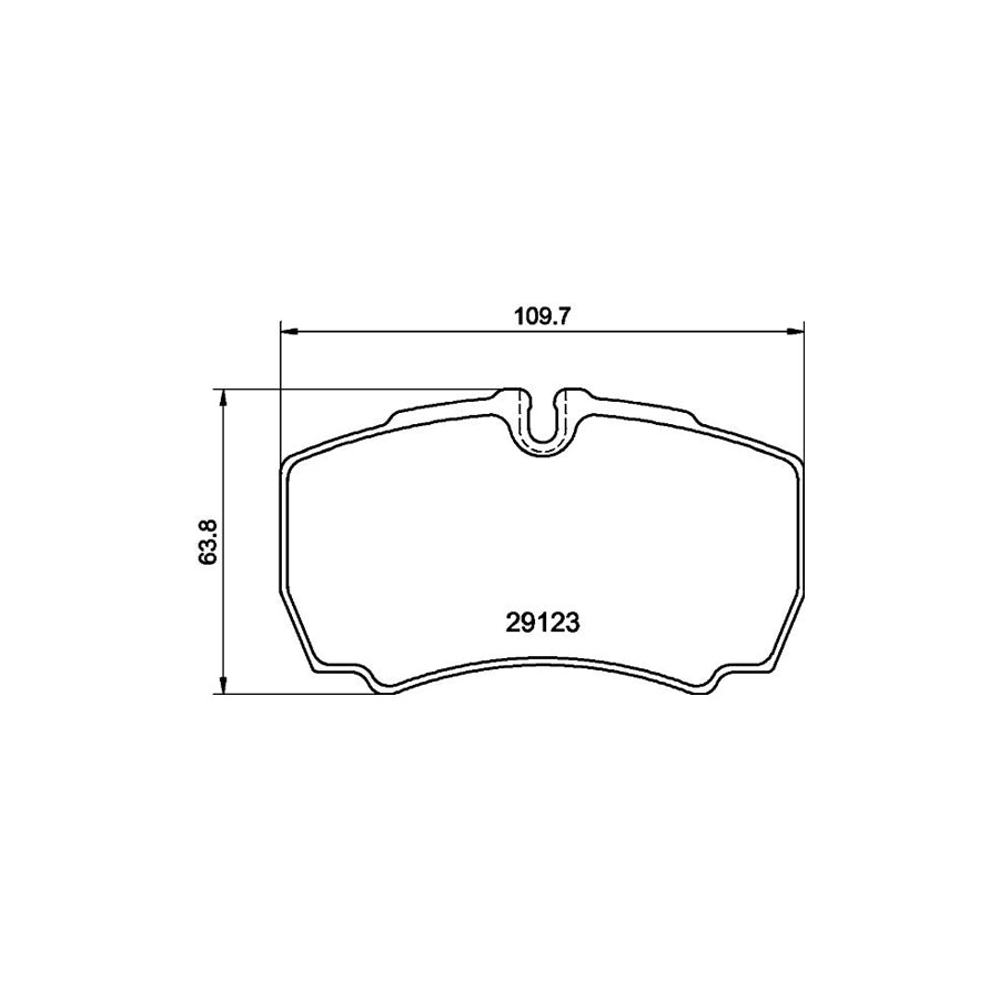 Hella 8DB 355 005 421 Brake Pad Set For Ford Transit Incl Wear Warning Contact