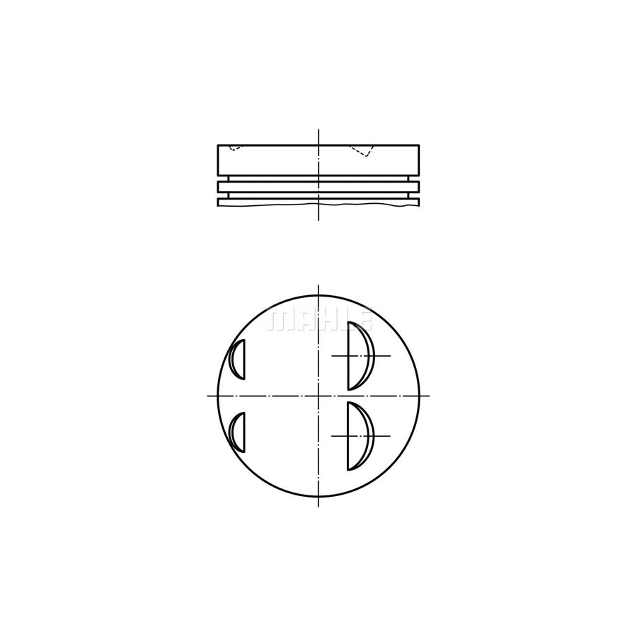 MAHLE ORIGINAL 022 05 00 Piston 79,5 mm