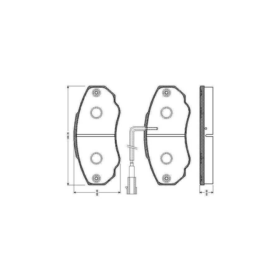 Bosch 0986Tb2432 Brake Pad Set Incl Wear Warning Contact