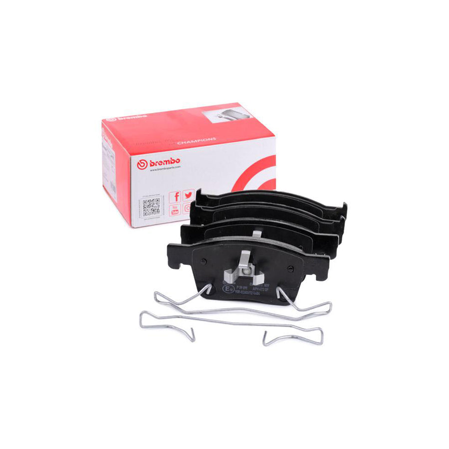 Brembo P 59 091 Brake Pad Set With Acoustic Wear Warning