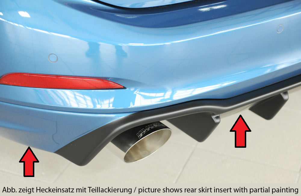 Rieger 00034212 Ford DEH Focus 4 Rear Diffuser for Sport Tailpipe Left & Right (Inc. Focus 4 ST) - Matte Black