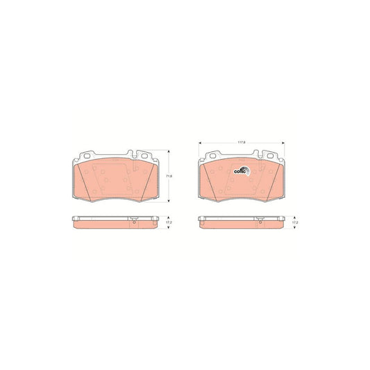 TRW Cotec Gdb1454 Brake Pad Set Prepared For Wear Indicator
