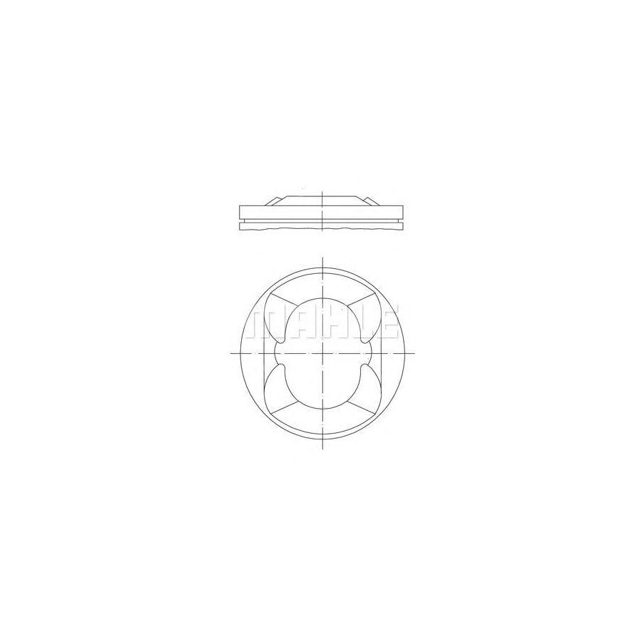 MAHLE ORIGINAL 0013800 Piston suitable for MERCEDES-BENZ S-Class 96,51 mm, with piston rings