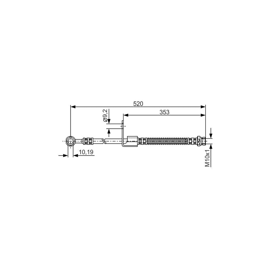 BOSCH 1 987 481 321 Brake Hose 510Mm M10X1