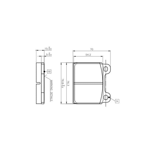 Bosch 0986Tb2050 Brake Pad Set Excl Wear Warning Contact