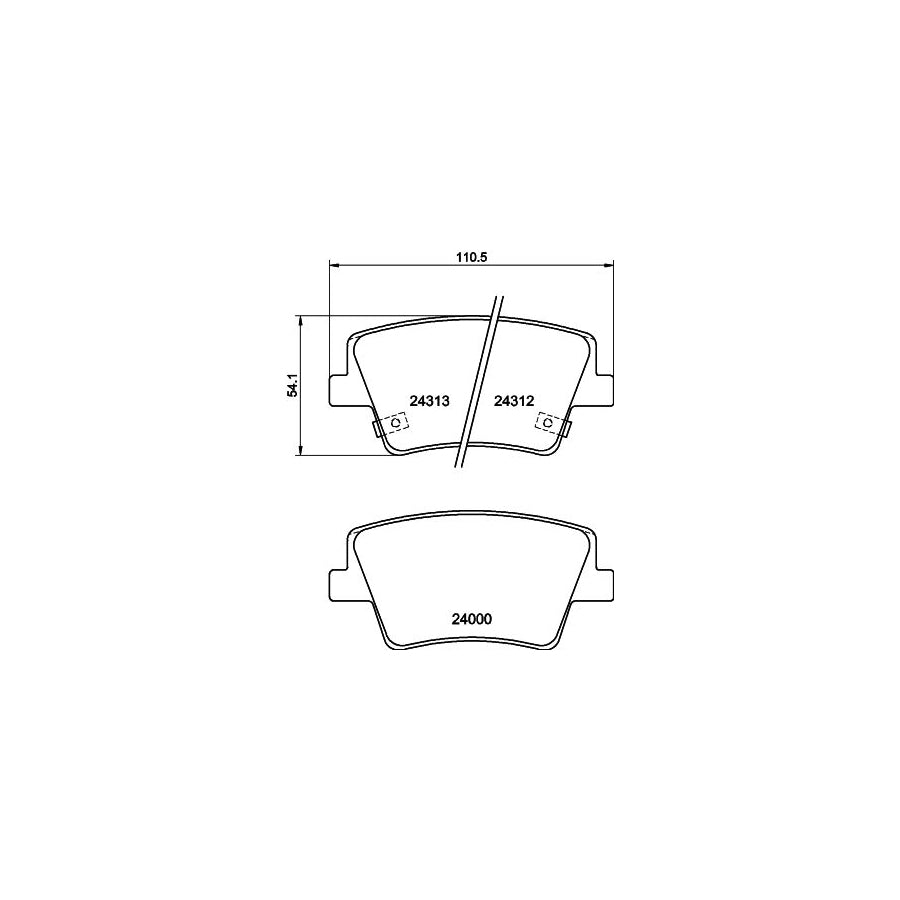 Hella 8DB 355 040 041 Brake Pad Set For Hyundai Santa Fe Incl Wear Warning Contact With Accessories
