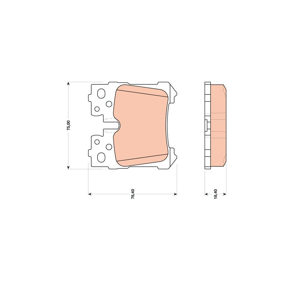 TRW Gdb3475 Brake Pad Set For Lexus Ls Iv Xf40 Prepared For Wear Indicator