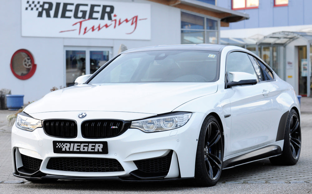Rieger 00088125 BMW 4 Series F80 F82 F83 Front Splitter (M3 & M4) - Glossy Black