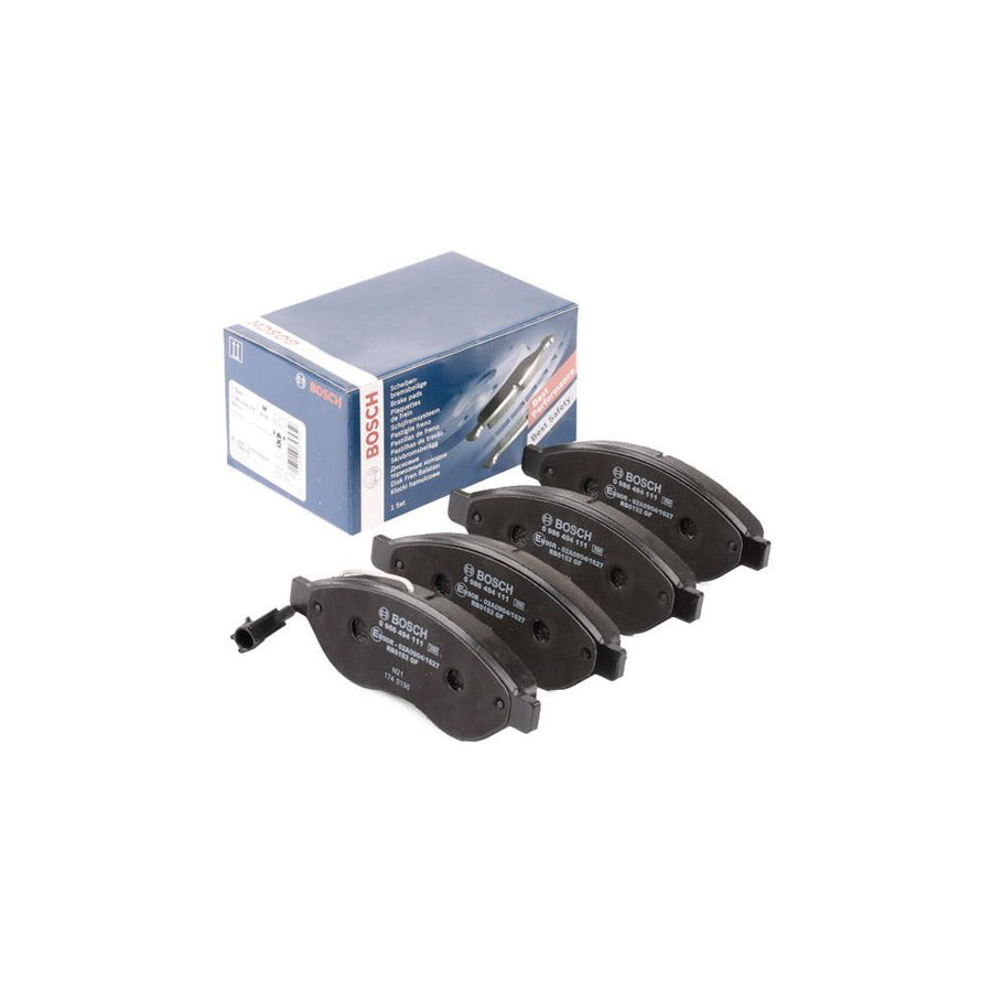 Bosch 0986494111 Brake Pad Set With Integrated Wear Sensor With Anti Squeak Plate BP1021