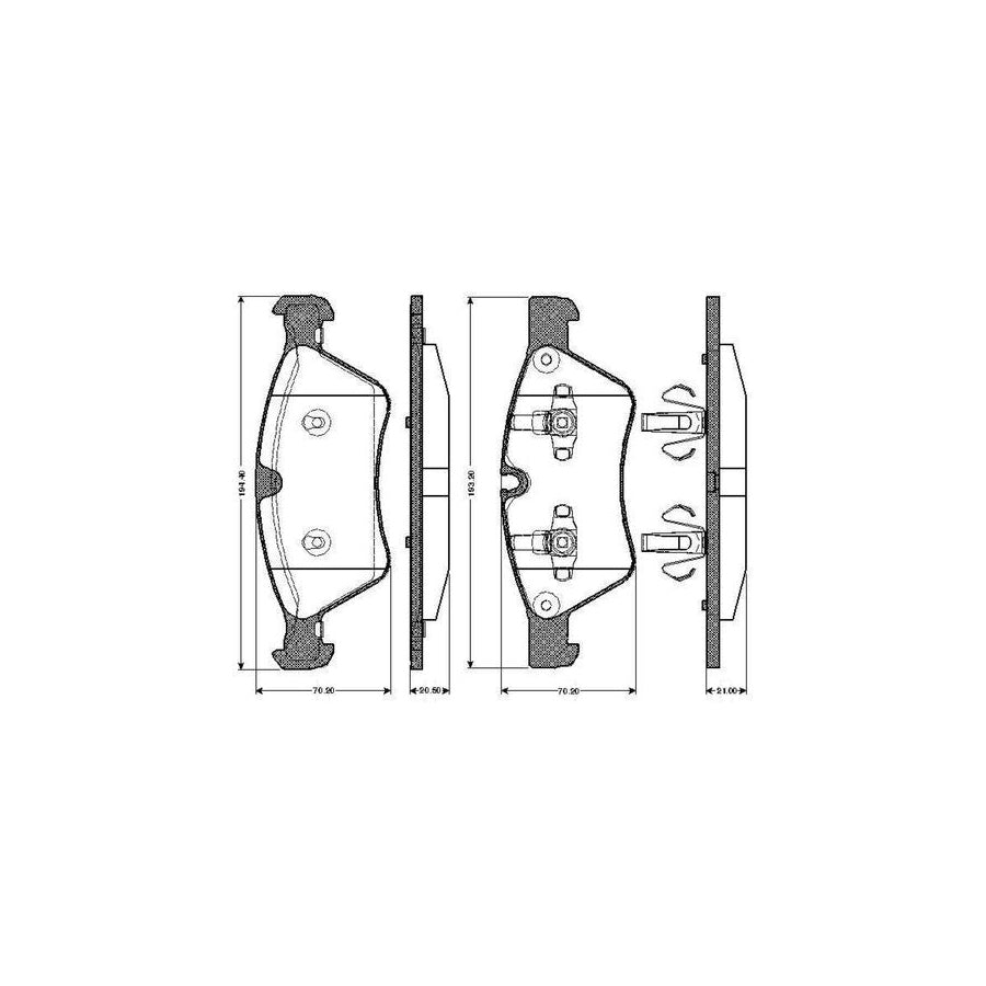 Bosch 0986Tb2928 Brake Pad Set Excl Wear Warning Contact With Accessories