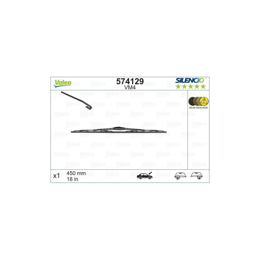 Valeo Silencio Performance 574129 Wiper Blade | Duco Car Parts UK Car Parts