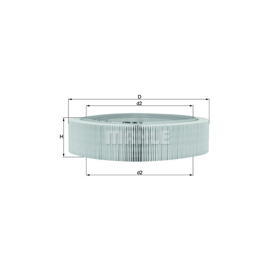 MAHLE ORIGINAL LX 346 Air Filter suitable for MERCEDES-BENZ S-Class Saloon (W140) Filter Insert
