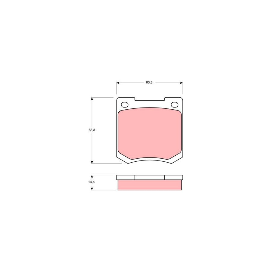 TRW Gdb535 Brake Pad Set Not Prepared For Wear Indicator