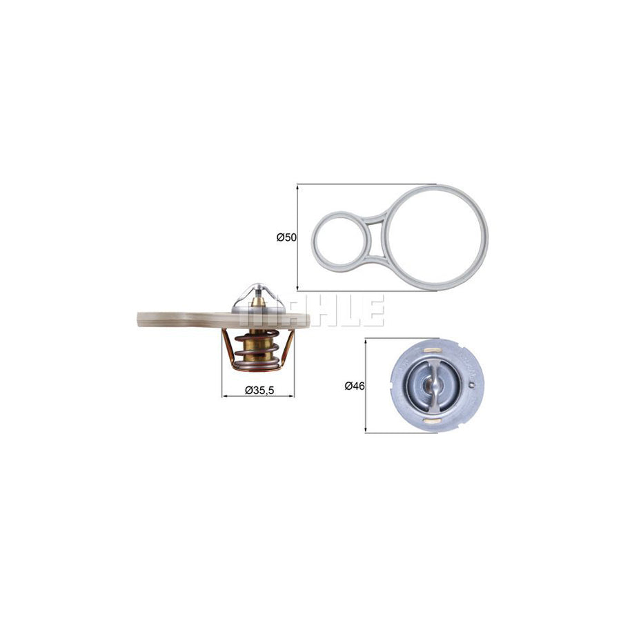 MAHLE ORIGINAL TX 255 91 Engine thermostat Opening Temperature: 91°C, with seal