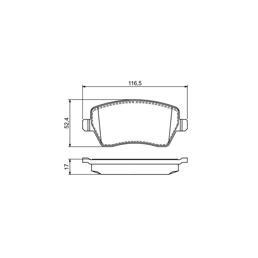Bosch 0986495452 Brake Pad Set Excl Wear Warning Contact With Anti Squeak Plate With Mounting Manual BP2084