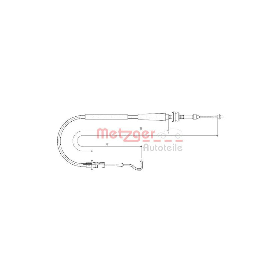 METZGER 11.0637 Throttle Cable for VW TRANSPORTER | Duco Car Parts UK Car Parts
