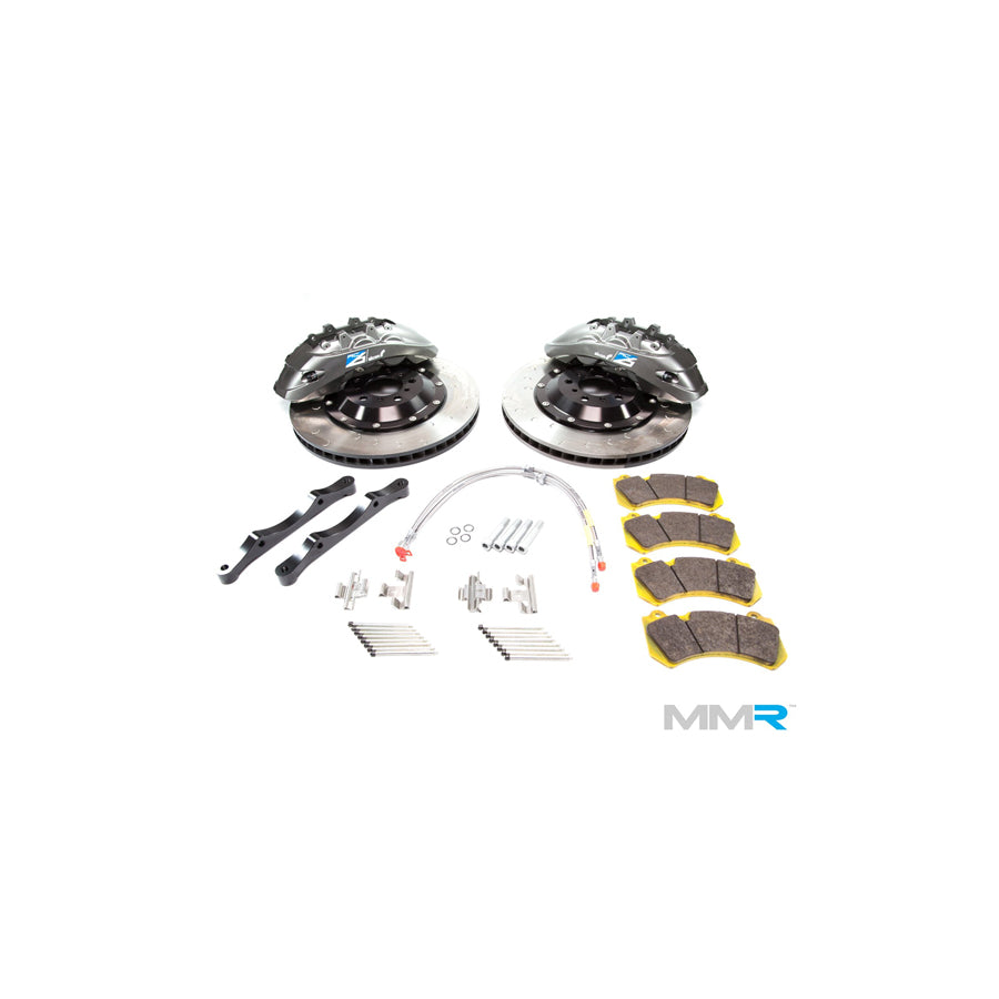 EBC Porsche 997 987 Yellowstuff 4000 Series Front Sport Brake Pads & Premium OE Replacement Drilled Discs Kit - Brembo Caliper (911 Carrera, 911 Carrera 4, Boxster Spyder & Cayman R)