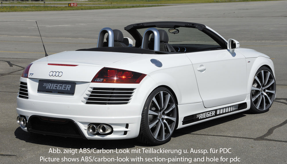 Rieger 00099051 Audi 8J TT Rear Bumper for Twin Tailpipe Left & Right - Carbon-Look