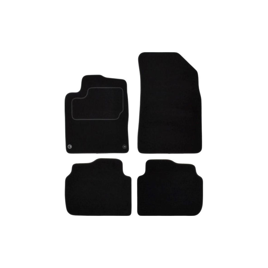 MAMMOOTH Tailored A041 PGT225 PRM 01 Floor mat set for PEUGEOT 407 Saloon Textile, Front and Rear, Quantity: 4, Black