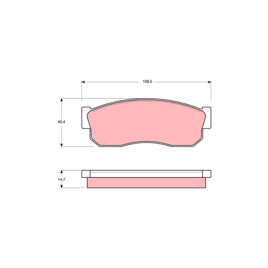 TRW Gdb988 Brake Pad Set Not Prepared For Wear Indicator