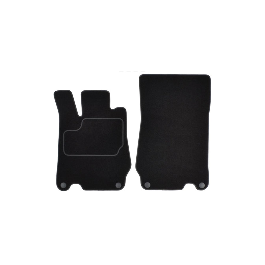 MAMMOOTH A041 MER370 PRM 01 Floor mat set suitable for MERCEDES-BENZ SL Convertible (R230) Textile, Front, Quantity: 2, Black