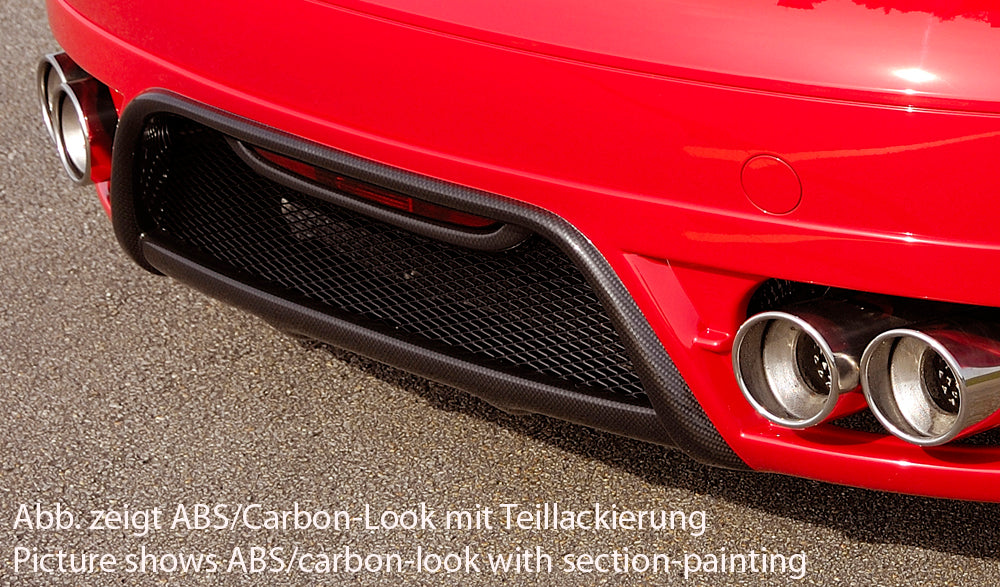 Rieger 00099050 Audi 8J TT Rear Diffuser for Twin Tailpipe Left & Right - Carbon-Look