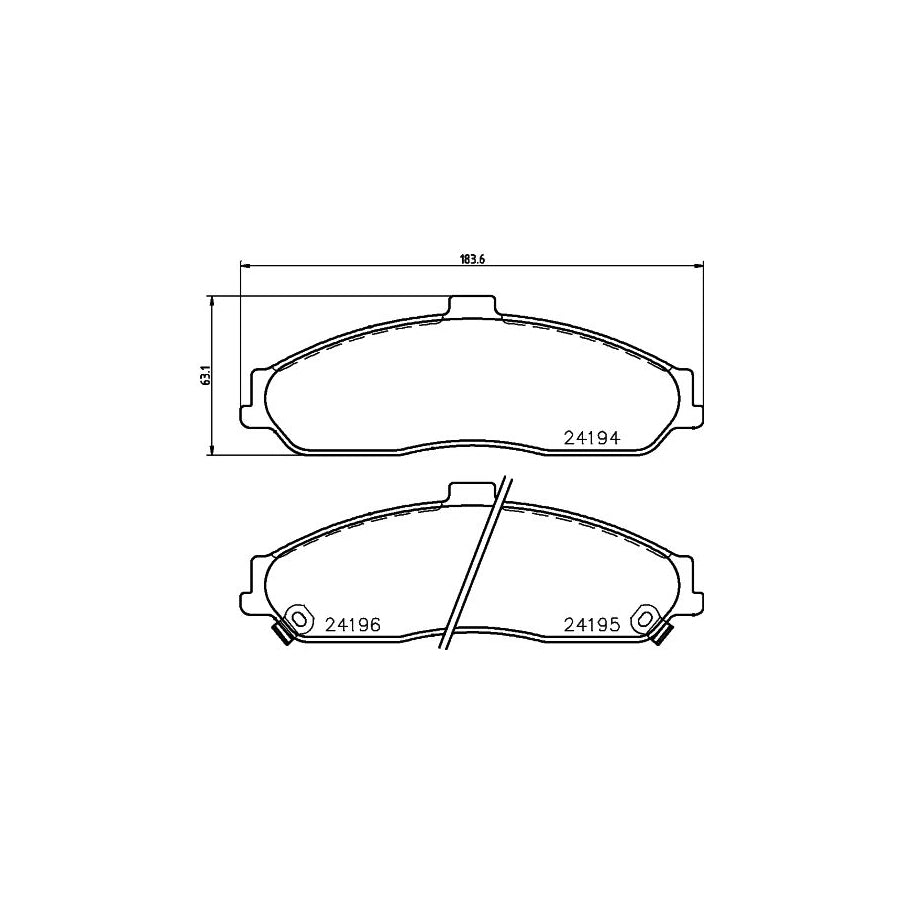 Hella 8DB 355 012 561 Brake Pad Set With Acoustic Wear Warning