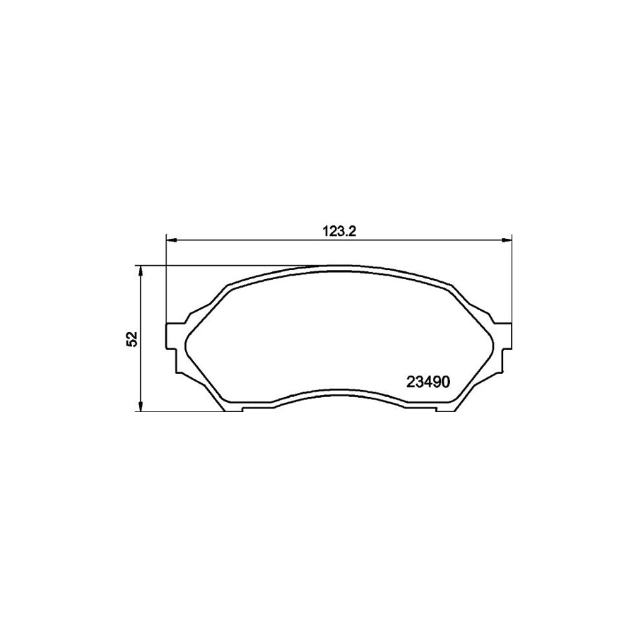 Hella 8DB 355 017 281 Brake Pad Set For Mazda 323 With Acoustic Wear Warning
