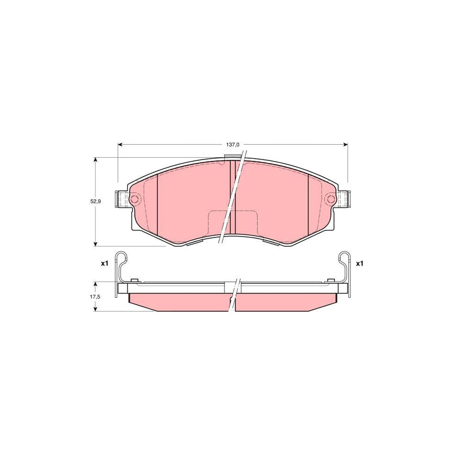 TRW Gdb3211 Brake Pad Set With Acoustic Wear Warning