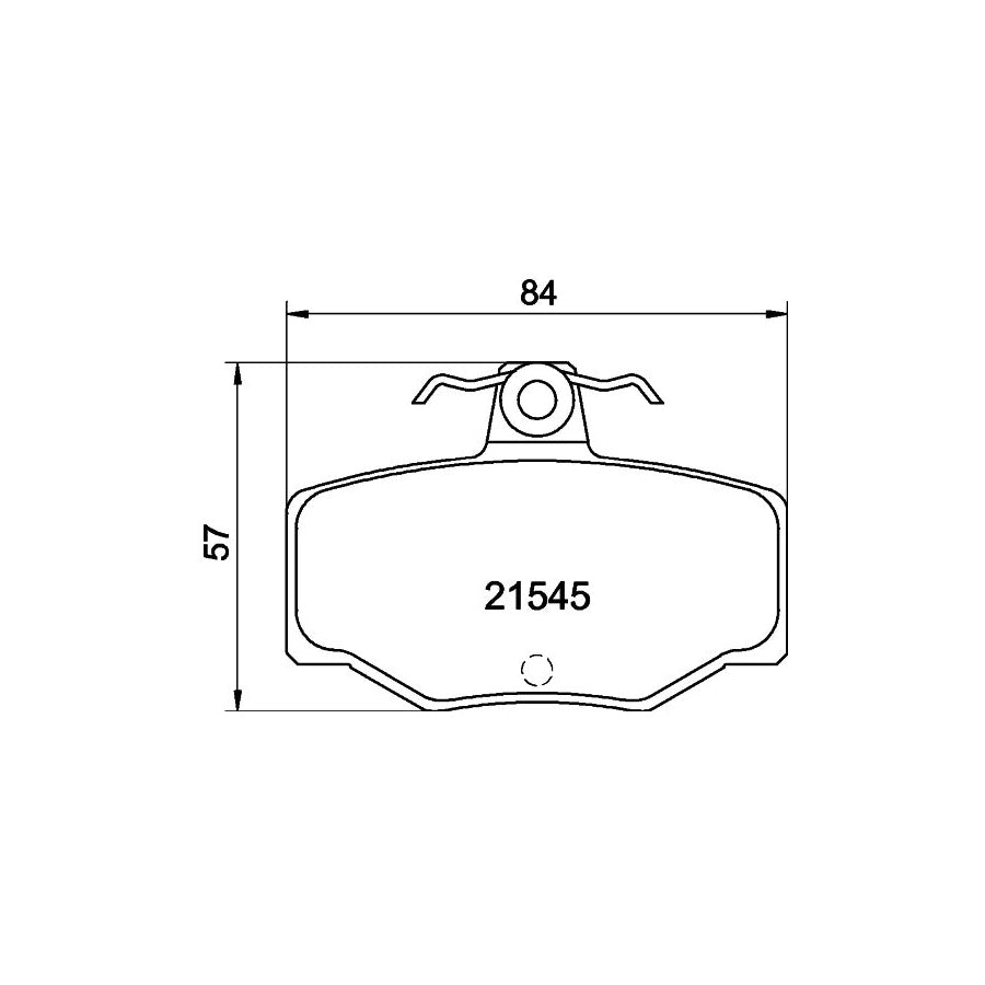 Hella 8DB 355 018 021 Brake Pad Set Not Prepared For Wear Indicator With Brake Caliper Screws