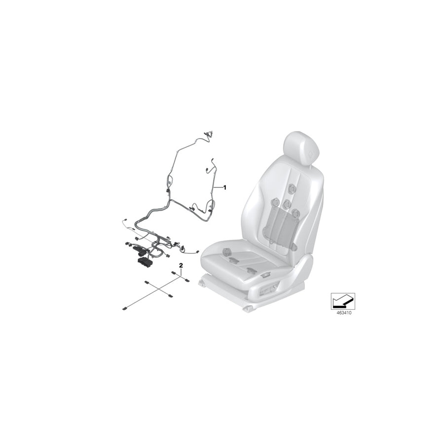 Genuine BMW 61126834227 G30 G31 F90 Wiring Set Seat Right (Inc. 520i 1.6, 540iX & 530e) | Duco Car Parts UK Car Parts