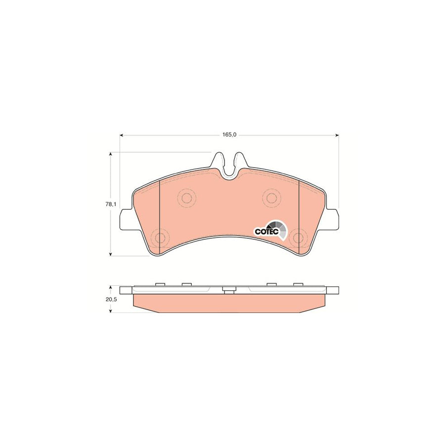 TRW Cotec Gdb1699 Brake Pad Set Prepared For Wear Indicator With Brake Caliper Screws With Accessories