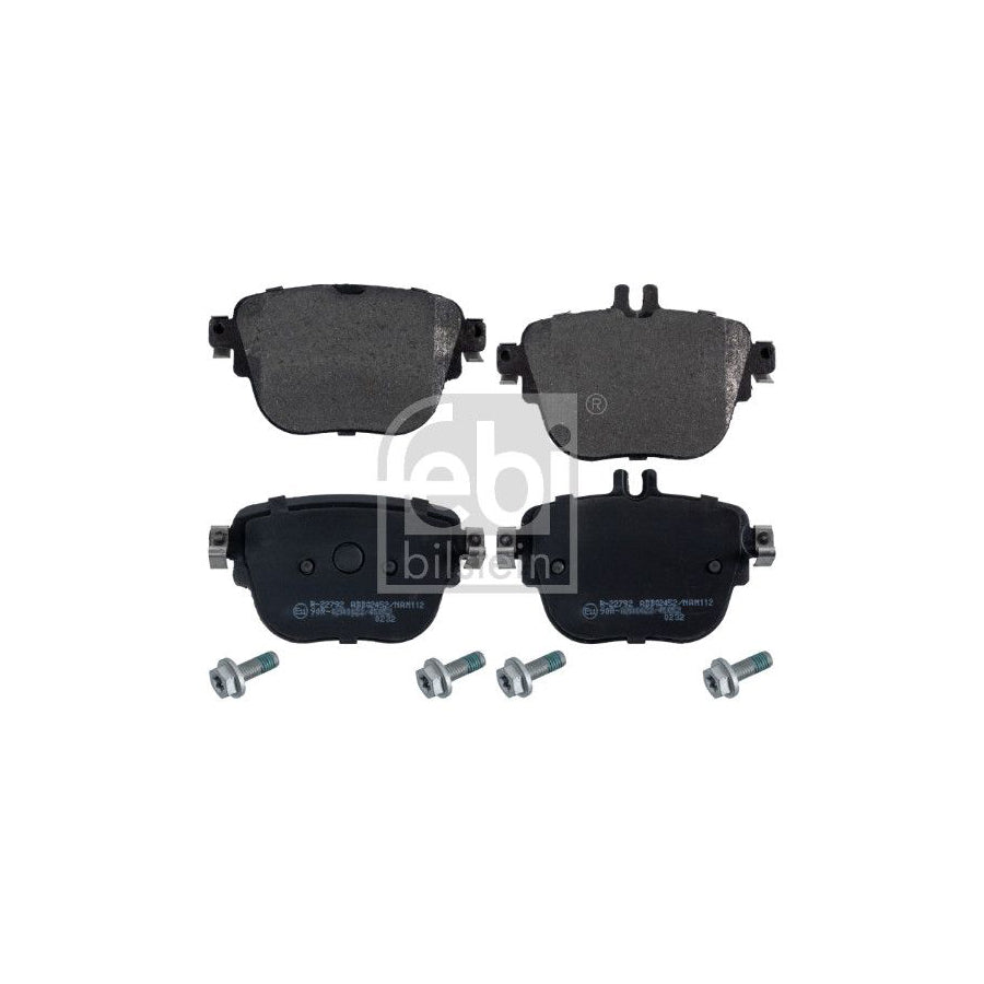 Febi Bilstein 171001 Brake Pad Set Rear Axle Prepared For Wear Indicator With Bolts Screws