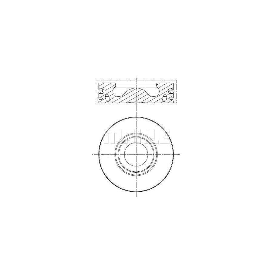 MAHLE ORIGINAL 013 PI 00140 000 Piston 89,92 mm, with cooling duct, with piston ring carrier